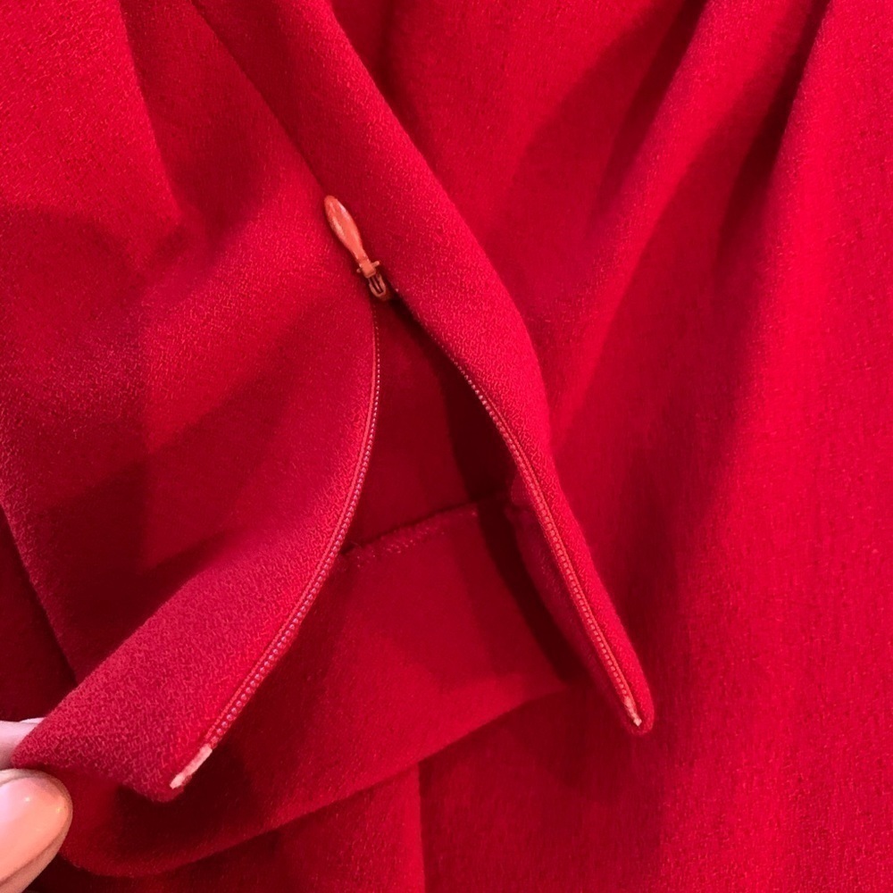 Givenchy Couture Vintage Red Audrey Hepburn Dress S - Picture 7 of 16